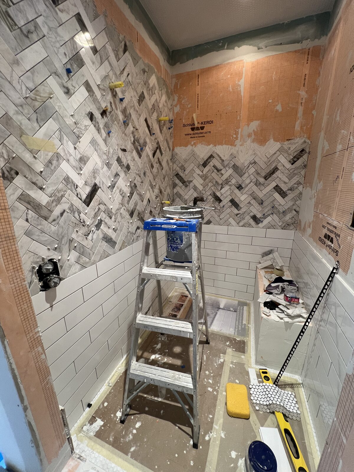 Sunlit Hex Tile Vanity