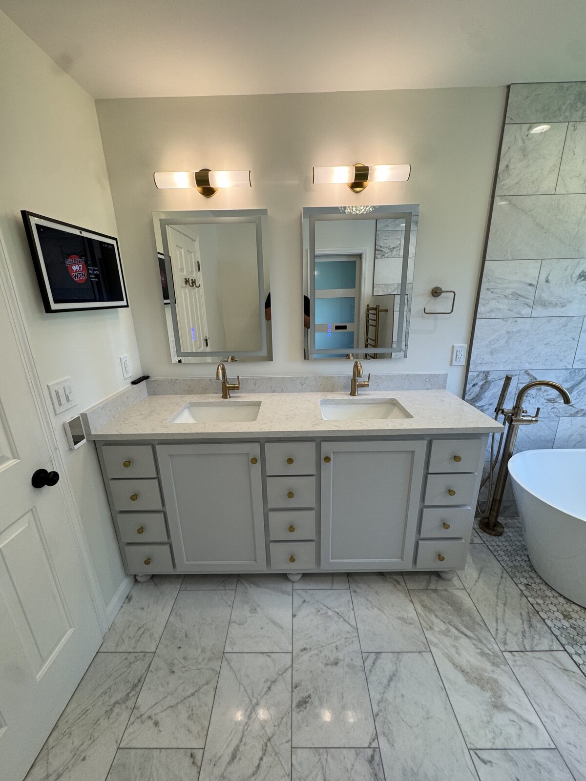 Marble Double Vanity