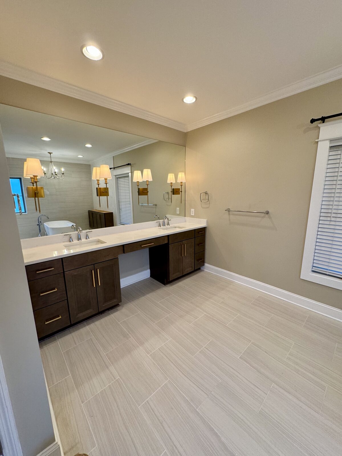 Wood Vanity with Mirror